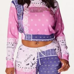 WOMENS TRACK SETS Nerirah Purple/Multi Bandana Print Trackset 13 WOMENS TRACK SETS Nerirah Purple/Multi Bandana Print Trackset