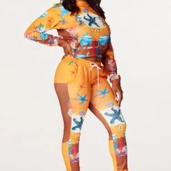 WOMENS TRACK SETS VIOLA TRACKSET-ORANGE/MULTI