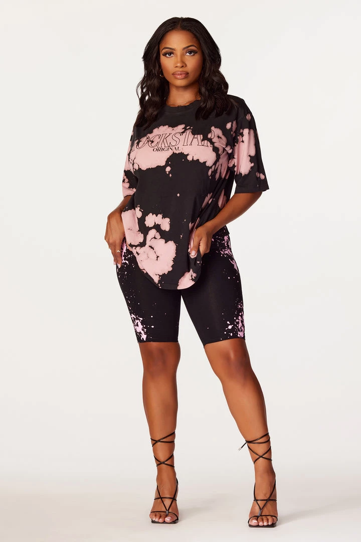 WOMENS ACTIVE SHORT SETS Emmie Black Bike Short Set 1 WOMENS ACTIVE SHORT SETS Emmie Black Bike Short Set