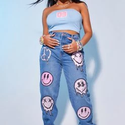 WOMENS TOPS VARSITY TUBE TOP-BABY BLUE