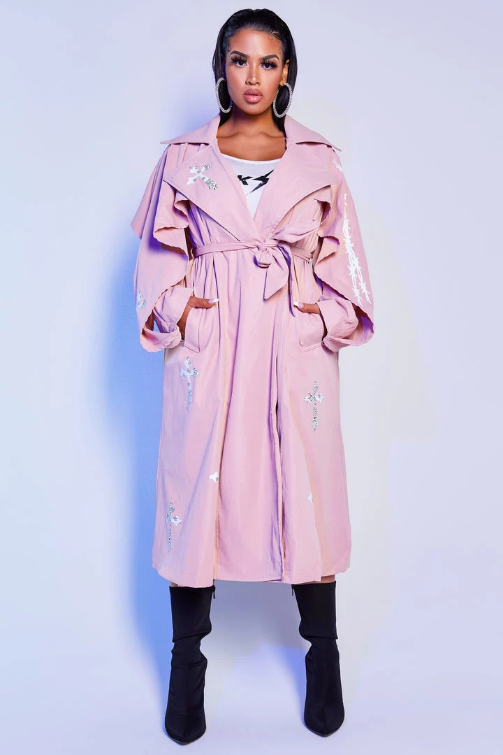 WOMENS JACKETS Best Seller SADIE TRENCH COAT-PINK 2 WOMENS JACKETS Best Seller SADIE TRENCH COAT-PINK