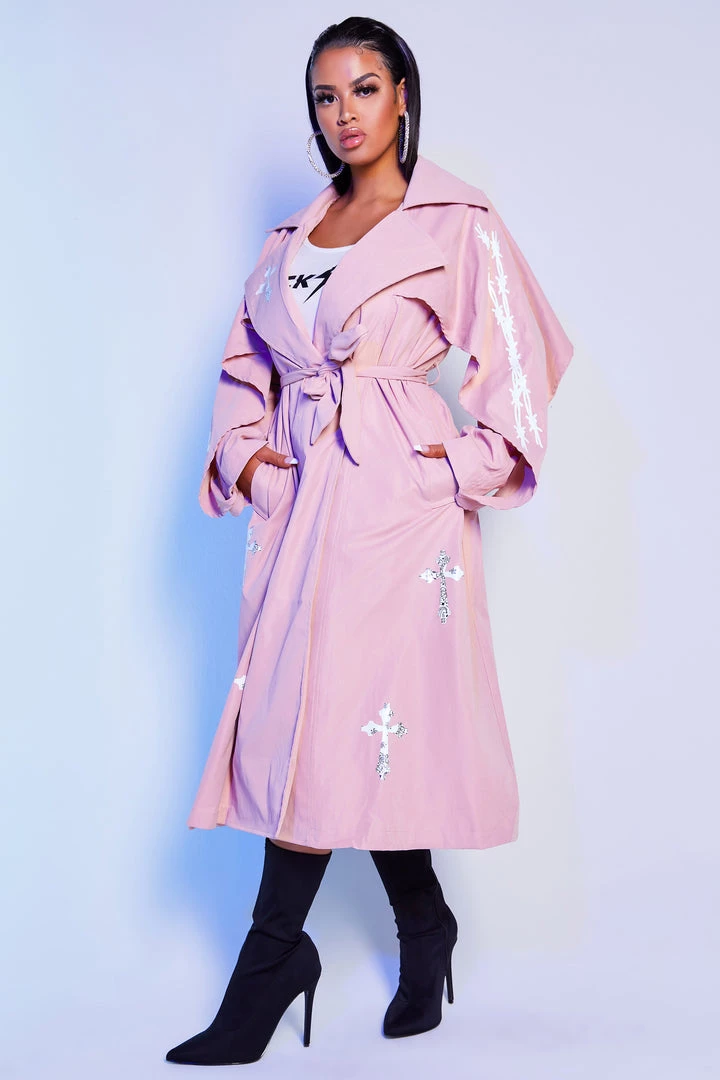 WOMENS JACKETS Best Seller SADIE TRENCH COAT-PINK 3 WOMENS JACKETS Best Seller SADIE TRENCH COAT-PINK