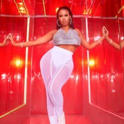 WOMENS TOPS IN HIS FEELINGS TOP-SILVER Best Seller