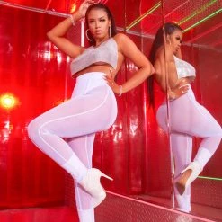 WOMENS PANTS TRISTA MESH PANT-WHITE Best Seller