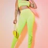 WOMENS DRESSES Best Seller SOFIE MATCHING PANT SET-NEON GREEN