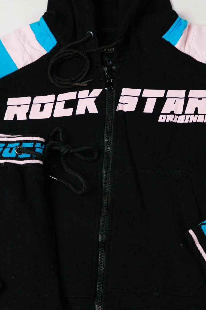 WOMENS TRACK SETS BECCA HOODIE SET - BLACK 2 WOMENS TRACK SETS BECCA HOODIE SET - BLACK