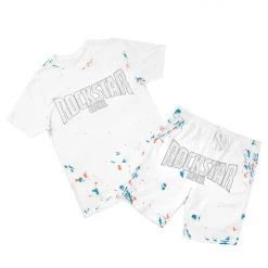 MENS SHORT SETS Track Sets RANDALL CRYSTAL LIGHTING SHORT SET-WHITE