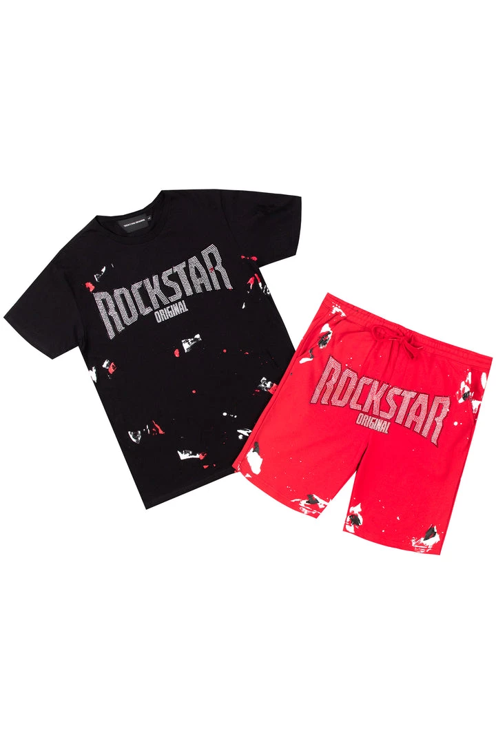 MENS SHORT SETS Track Sets RANDALL CRYSTAL LIGHTING SHORT SET- RED 1 MENS SHORT SETS Track Sets RANDALL CRYSTAL LIGHTING SHORT SET- RED