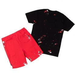 MENS SHORT SETS Track Sets RANDALL CRYSTAL LIGHTING SHORT SET- RED 7 MENS SHORT SETS Track Sets RANDALL CRYSTAL LIGHTING SHORT SET- RED