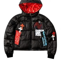 WOMENS OUTERWEAR RIA PUFFER JACKET - BLACK