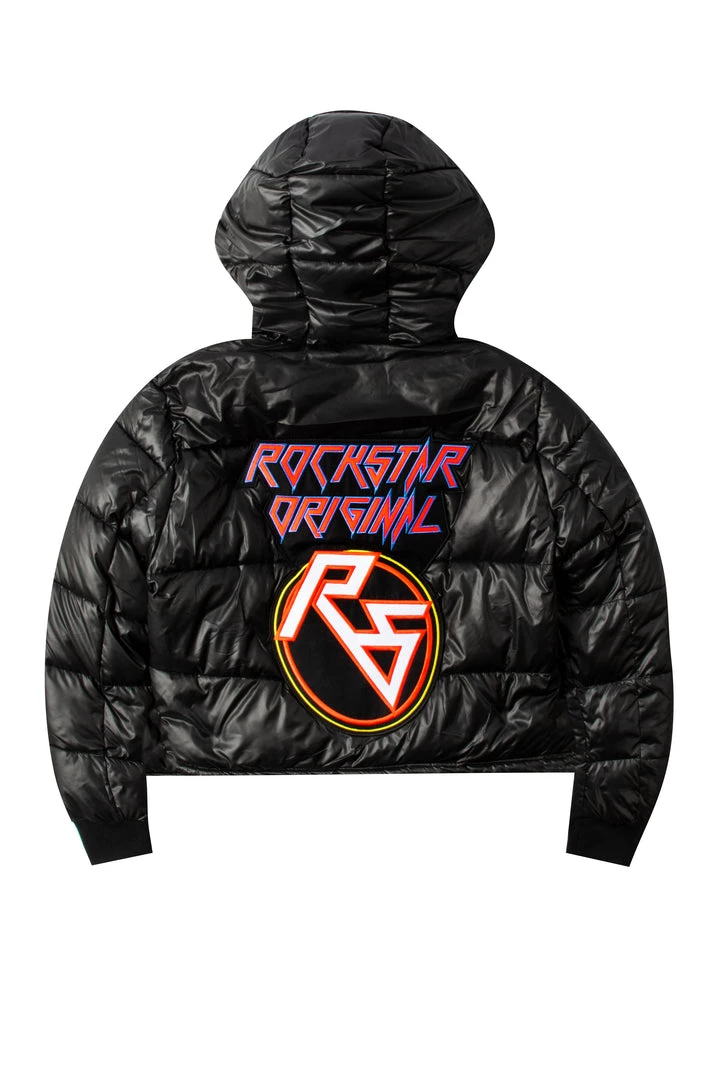 WOMENS OUTERWEAR RIA PUFFER JACKET - BLACK 4 WOMENS OUTERWEAR RIA PUFFER JACKET - BLACK