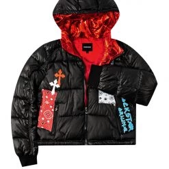 WOMENS OUTERWEAR RIA PUFFER JACKET - BLACK