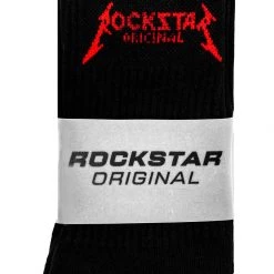 MENS ACCESSORIES Best Sellers ROCKBAND LOGO SOCKS-BLK