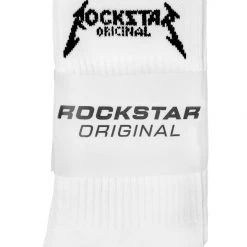 BOYS ACCESSORIES YOUTH ROCKBAND LOGO SOCKS-WHITE New Arrivals