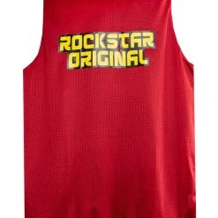 MENS TANKS RONALDO GRAPHIC PRINTED JERSEY- RED Tops