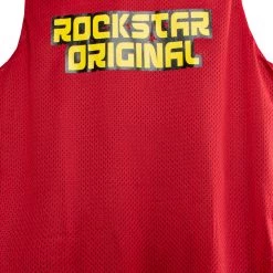 MENS TANKS RONALDO GRAPHIC PRINTED JERSEY- RED Tops