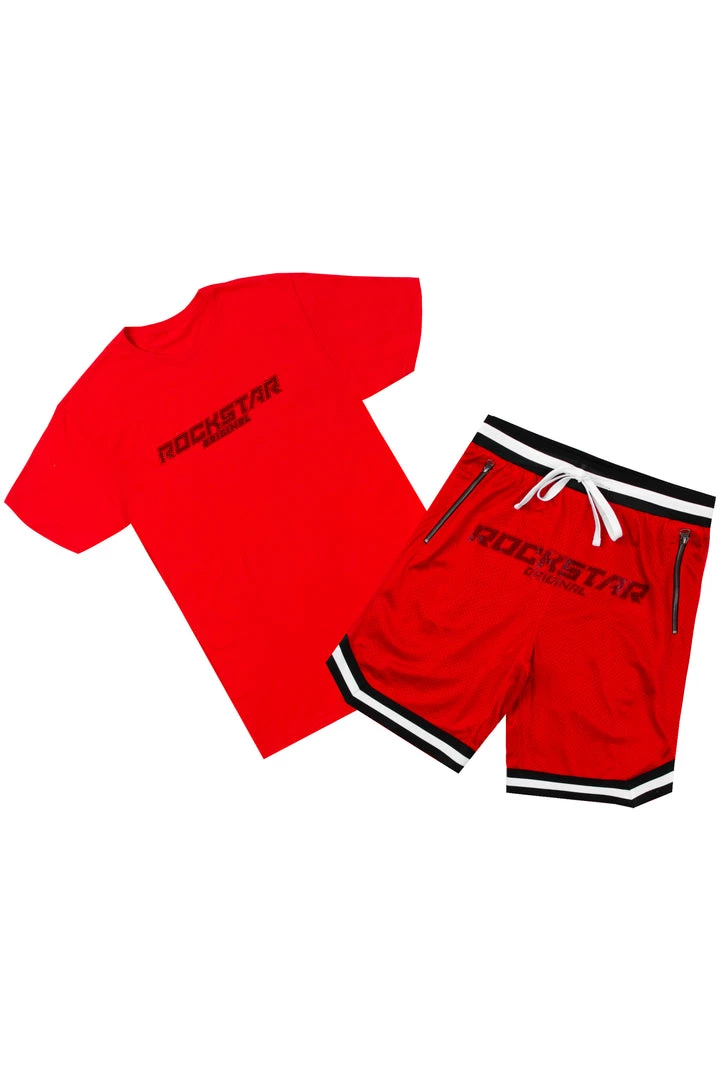 MENS SHORT SETS ROSE CRYSTAL SHORT SET- RED Track Sets 1 MENS SHORT SETS ROSE CRYSTAL SHORT SET- RED Track Sets