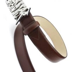 MENS ACCESSORIES Best Sellers SALVATORE ROCKSTAR LOGO BELT-BROWN