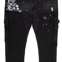MENS JEANS Denim SANTAL FLARE JEAN-BLACK