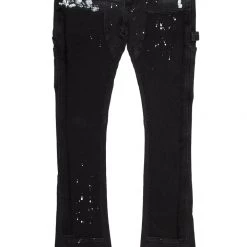 MENS JEANS Denim SANTAL FLARE JEAN-BLACK
