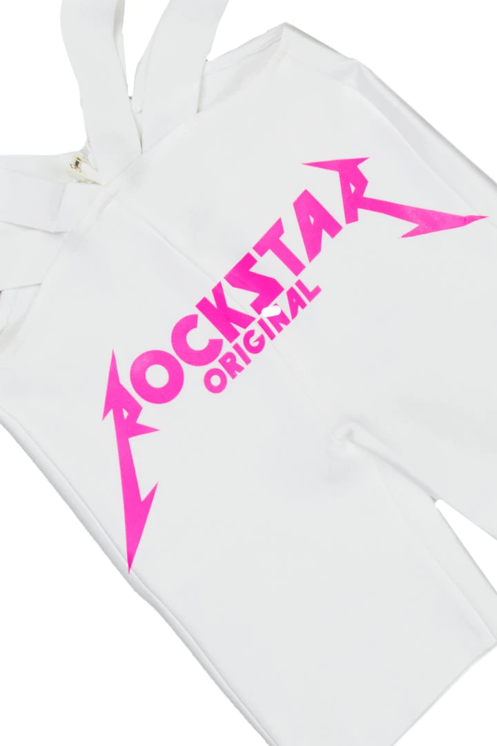 WOMENS ACTIVE SHORT SETS SASHA BIKE SHORT SET-WHITE 3 WOMENS ACTIVE SHORT SETS SASHA BIKE SHORT SET-WHITE