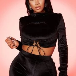 WOMENS DRESSES SELENA MATCHING PANT SET-BLACK Best Seller 13 WOMENS DRESSES SELENA MATCHING PANT SET-BLACK Best Seller