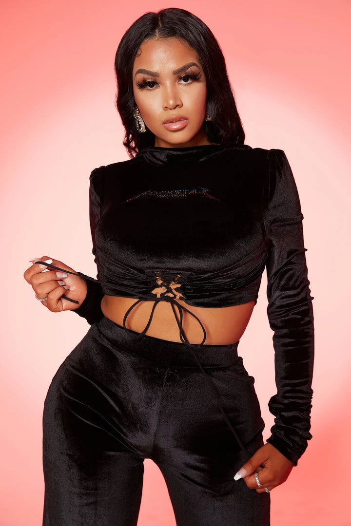 WOMENS DRESSES SELENA MATCHING PANT SET-BLACK Best Seller 5 WOMENS DRESSES SELENA MATCHING PANT SET-BLACK Best Seller