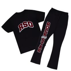 MENS TRACK SETS SEPTIMUS FLARE TRACK PANT SET-BLACK 8 MENS TRACK SETS SEPTIMUS FLARE TRACK PANT SET-BLACK