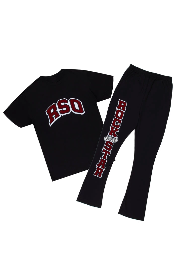 MENS TRACK SETS SEPTIMUS FLARE TRACK PANT SET-BLACK 3 MENS TRACK SETS SEPTIMUS FLARE TRACK PANT SET-BLACK