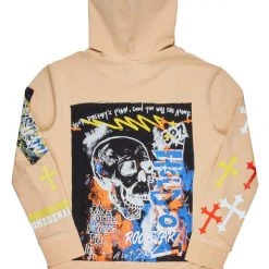 MENS HOODIES & SWEATSHIRTS LAZIO GRAPHIC HOODIE-TAN Tops 5 MENS HOODIES & SWEATSHIRTS LAZIO GRAPHIC HOODIE-TAN Tops