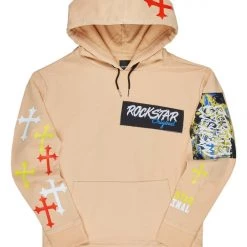 MENS HOODIES & SWEATSHIRTS LAZIO GRAPHIC HOODIE-TAN Tops