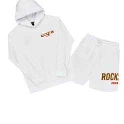 MENS SHORT SETS Track Sets CASEY HOODIE/SHORT FLEECE SET-WHITE 10 MENS SHORT SETS Track Sets CASEY HOODIE/SHORT FLEECE SET-WHITE