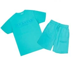 MENS SHORT SETS DIMITRI T-SHIRT/SHORT SET-AQUA 9 MENS SHORT SETS DIMITRI T-SHIRT/SHORT SET-AQUA