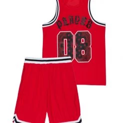 MENS SHORT SETS THORIAS JERSEY/SHORT SET-RED Track Sets 7 MENS SHORT SETS THORIAS JERSEY/SHORT SET-RED Track Sets