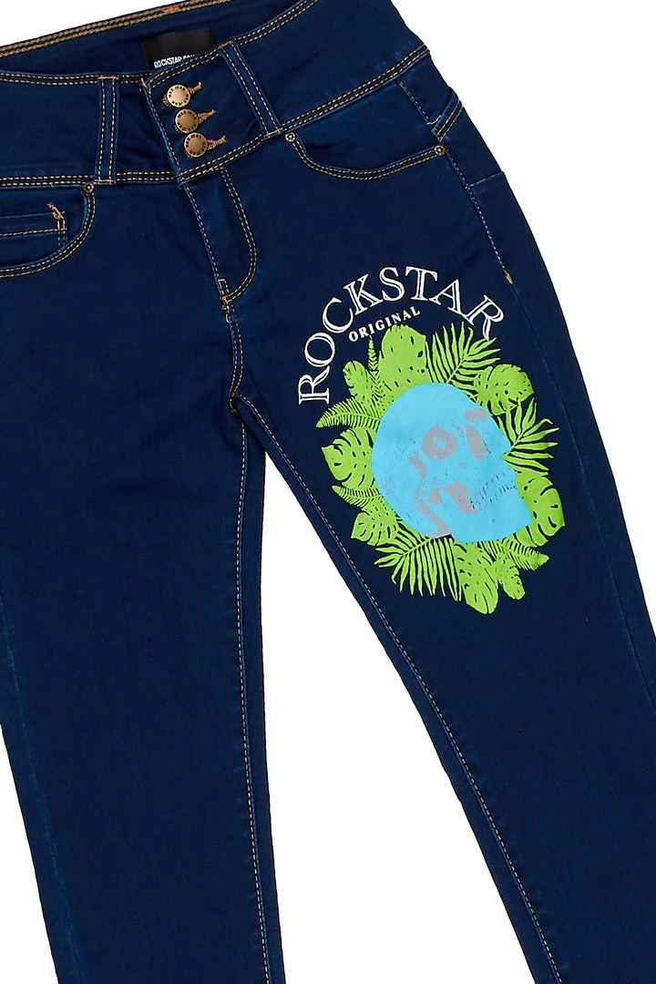 WOMENS JEANS Best Seller SKULL SKINNY JEAN-MED. WASH 2 WOMENS JEANS Best Seller SKULL SKINNY JEAN-MED. WASH