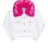 WOMENS JACKETS SKULL DENIM JACKET-WHITE