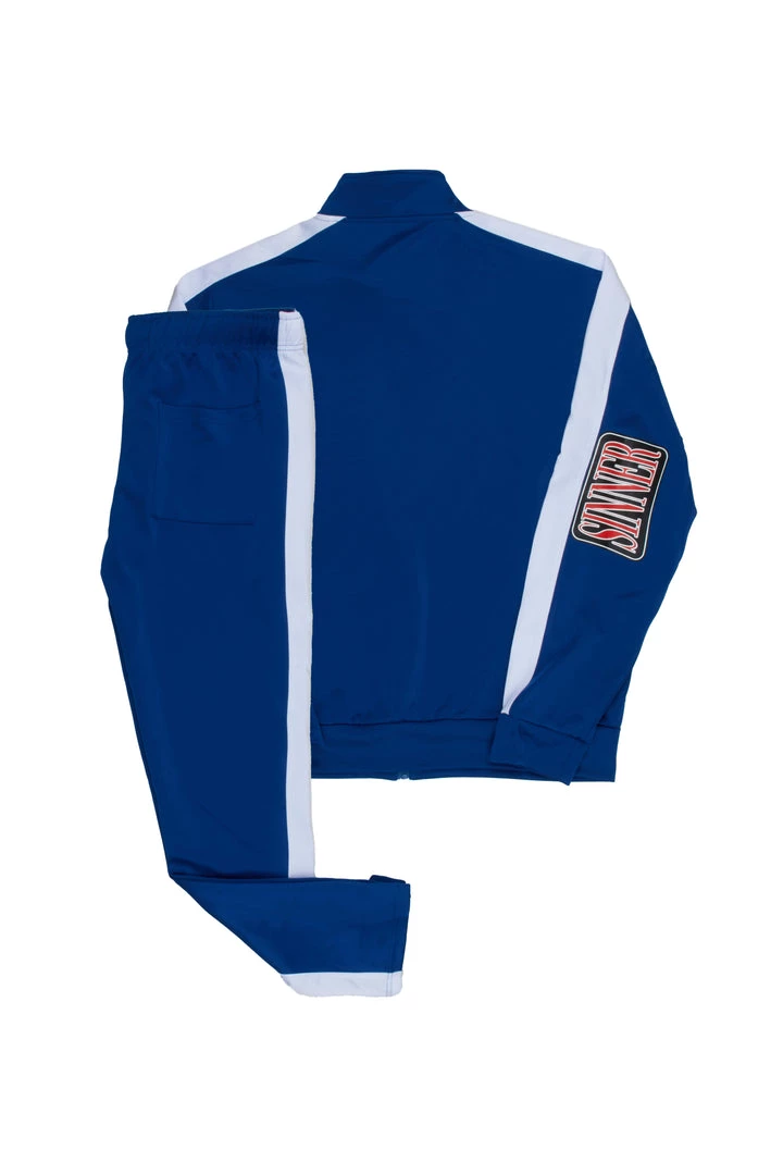 MENS TRACK SETS SONIK ZIPPER JACKET TRACK SET-ROYAL/WHITE 4 MENS TRACK SETS SONIK ZIPPER JACKET TRACK SET-ROYAL/WHITE