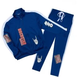 MENS TRACK SETS SONIK ZIPPER JACKET TRACK SET-ROYAL/WHITE