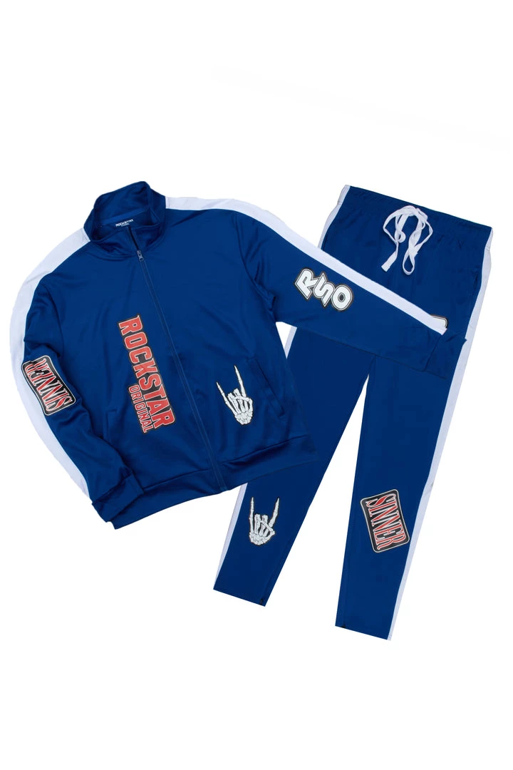 MENS TRACK SETS SONIK ZIPPER JACKET TRACK SET-ROYAL/WHITE 1 MENS TRACK SETS SONIK ZIPPER JACKET TRACK SET-ROYAL/WHITE