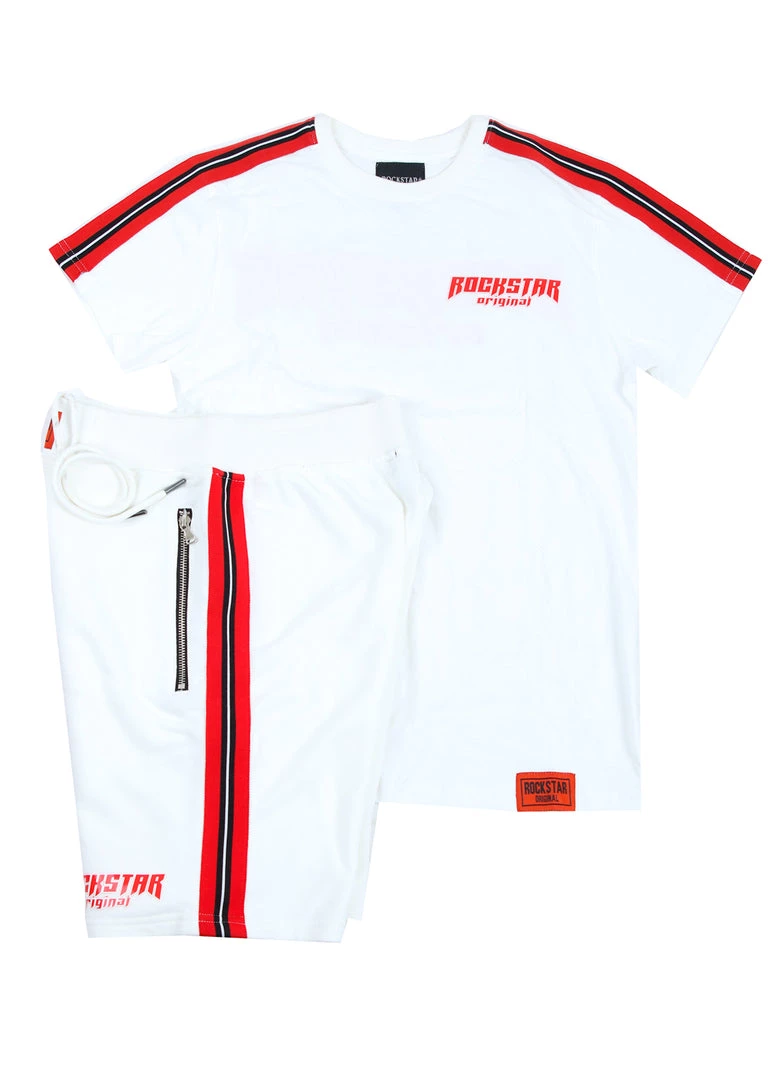 MENS SHORT SETS Spencer Short Set (White) Track Sets 1 MENS SHORT SETS Spencer Short Set (White) Track Sets