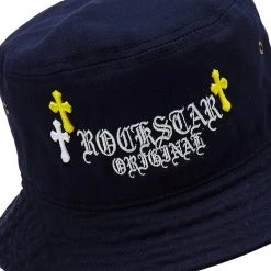 MENS ACCESSORIES STEEZ BUCKET HAT-NAVY