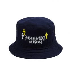 MENS ACCESSORIES STEEZ BUCKET HAT-NAVY