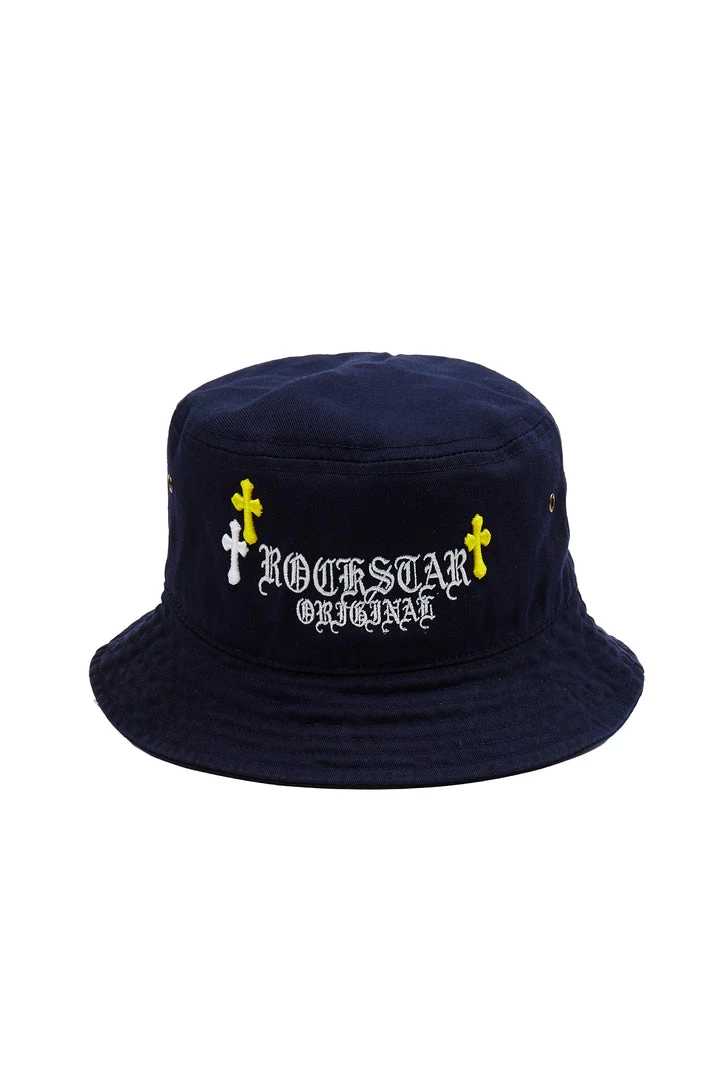 MENS ACCESSORIES STEEZ BUCKET HAT-NAVY 1 MENS ACCESSORIES STEEZ BUCKET HAT-NAVY