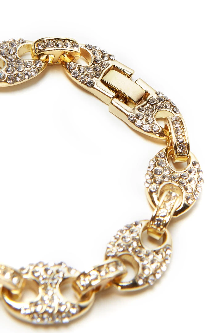 MENS ACCESSORIES STOMP CHAIN BRACELET-GOLD 2 MENS ACCESSORIES STOMP CHAIN BRACELET-GOLD