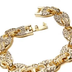 MENS ACCESSORIES STOMP CHAIN BRACELET-GOLD 5 MENS ACCESSORIES STOMP CHAIN BRACELET-GOLD