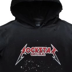 MENS HOODIES & SWEATSHIRTS Tops STORMY SHORT SLEEVE HOODIE-BLACK