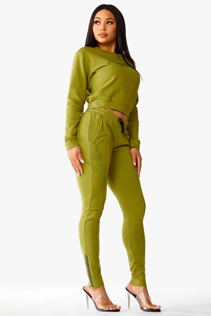 WOMENS TRACK SETS AVIVA JOGGER SET - OLIVE 6 WOMENS TRACK SETS AVIVA JOGGER SET - OLIVE