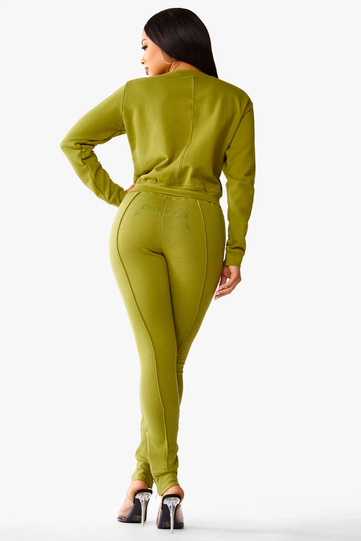 WOMENS TRACK SETS AVIVA JOGGER SET - OLIVE 5 WOMENS TRACK SETS AVIVA JOGGER SET - OLIVE