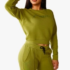 WOMENS TRACK SETS AVIVA JOGGER SET - OLIVE 10 WOMENS TRACK SETS AVIVA JOGGER SET - OLIVE