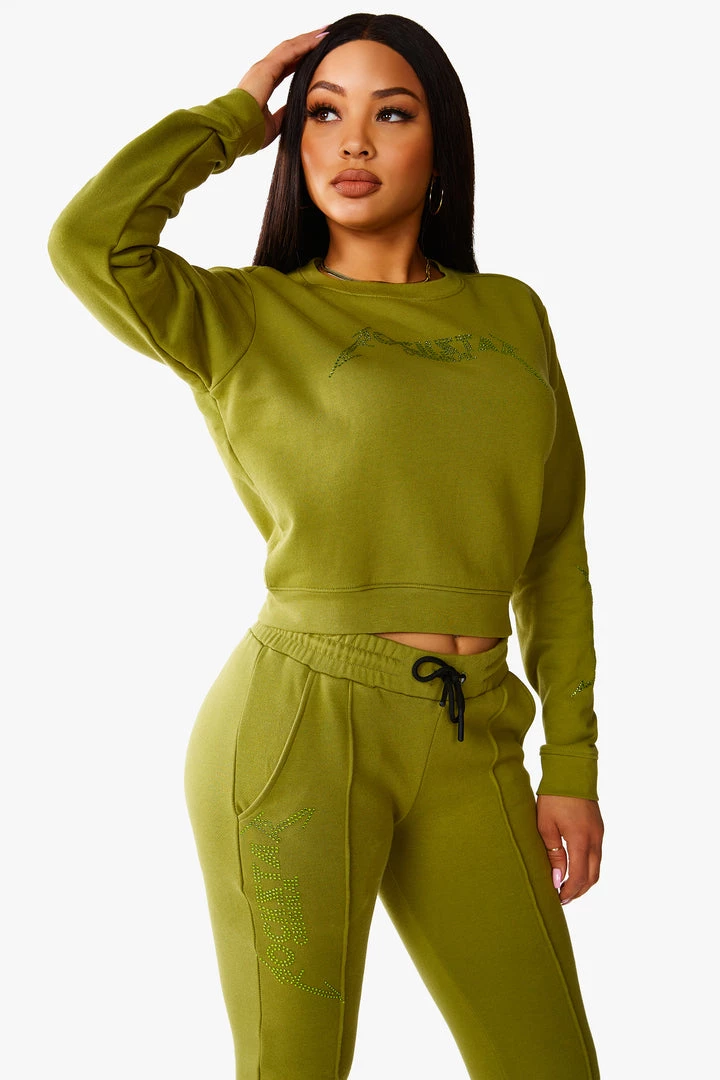 WOMENS TRACK SETS AVIVA JOGGER SET - OLIVE 3 WOMENS TRACK SETS AVIVA JOGGER SET - OLIVE